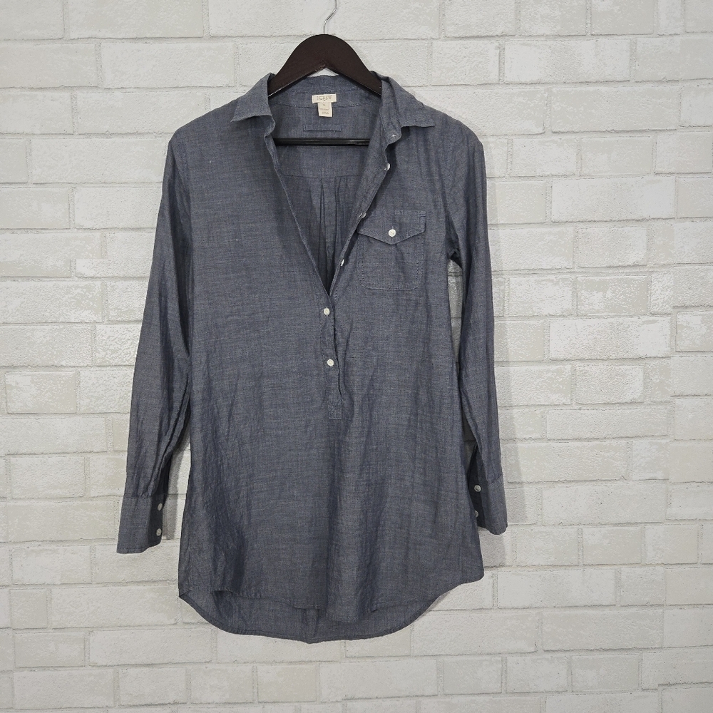 J Crew half button‎ down top - Picture 4 of 13
